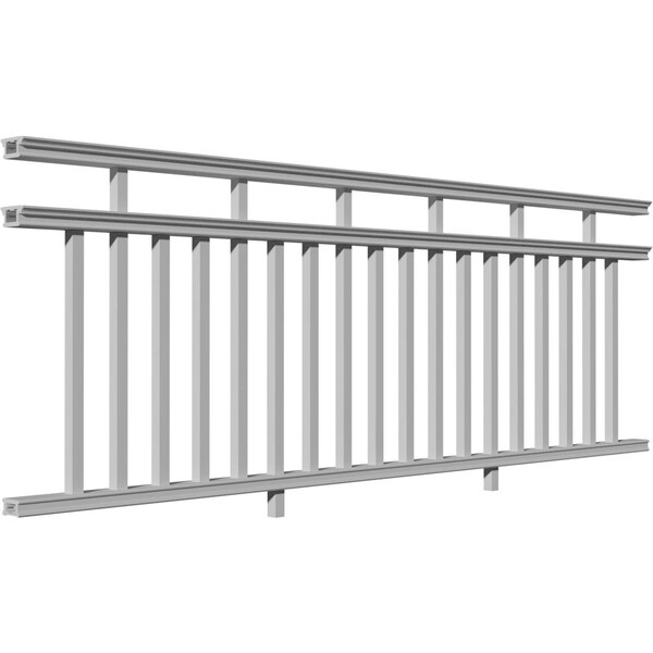 Ekena Millwork 36"H x 96"L Providence Three Line Level Rail Kit w/Reinforcements, 18 Balusters & Hardware ECLKT36X096 - main
